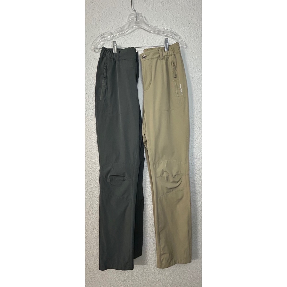 Free Soldier Womens Hiking Pants Bundle Gray Khaki Size 6 32 Inseam Outdoor 2pk